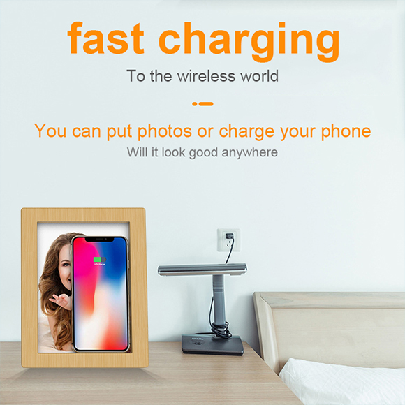 New private mould unique Photo Frame qi iphone 11 wireless charging LWS-6012
